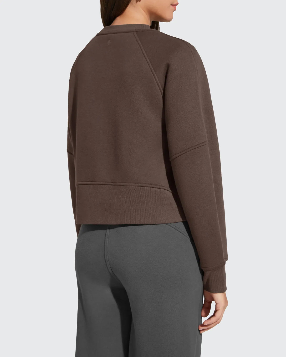 Flurrylux Cropped Crewneck Fleece Lined Pullover  Sweatshirts