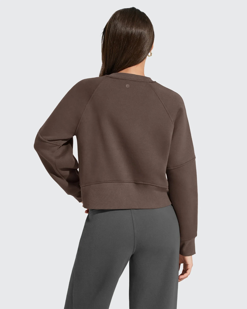 Flurrylux Cropped Crewneck Fleece Lined Pullover  Sweatshirts