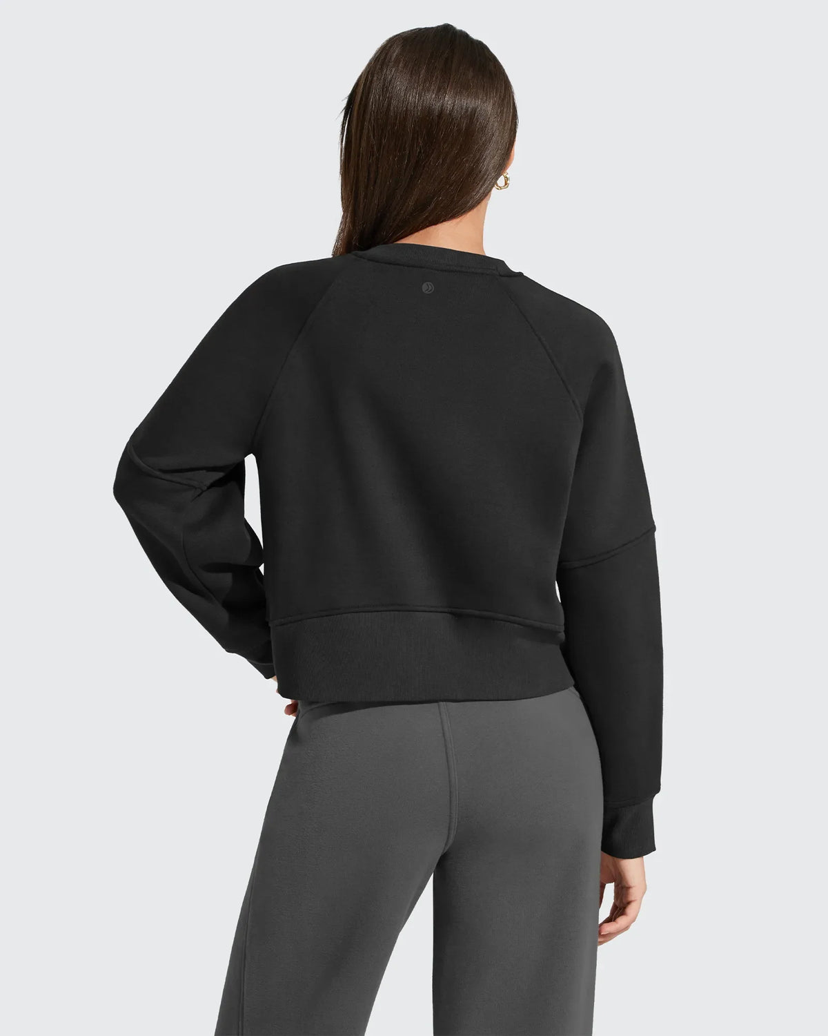 Flurrylux Cropped Crewneck Fleece Lined Pullover  Sweatshirts