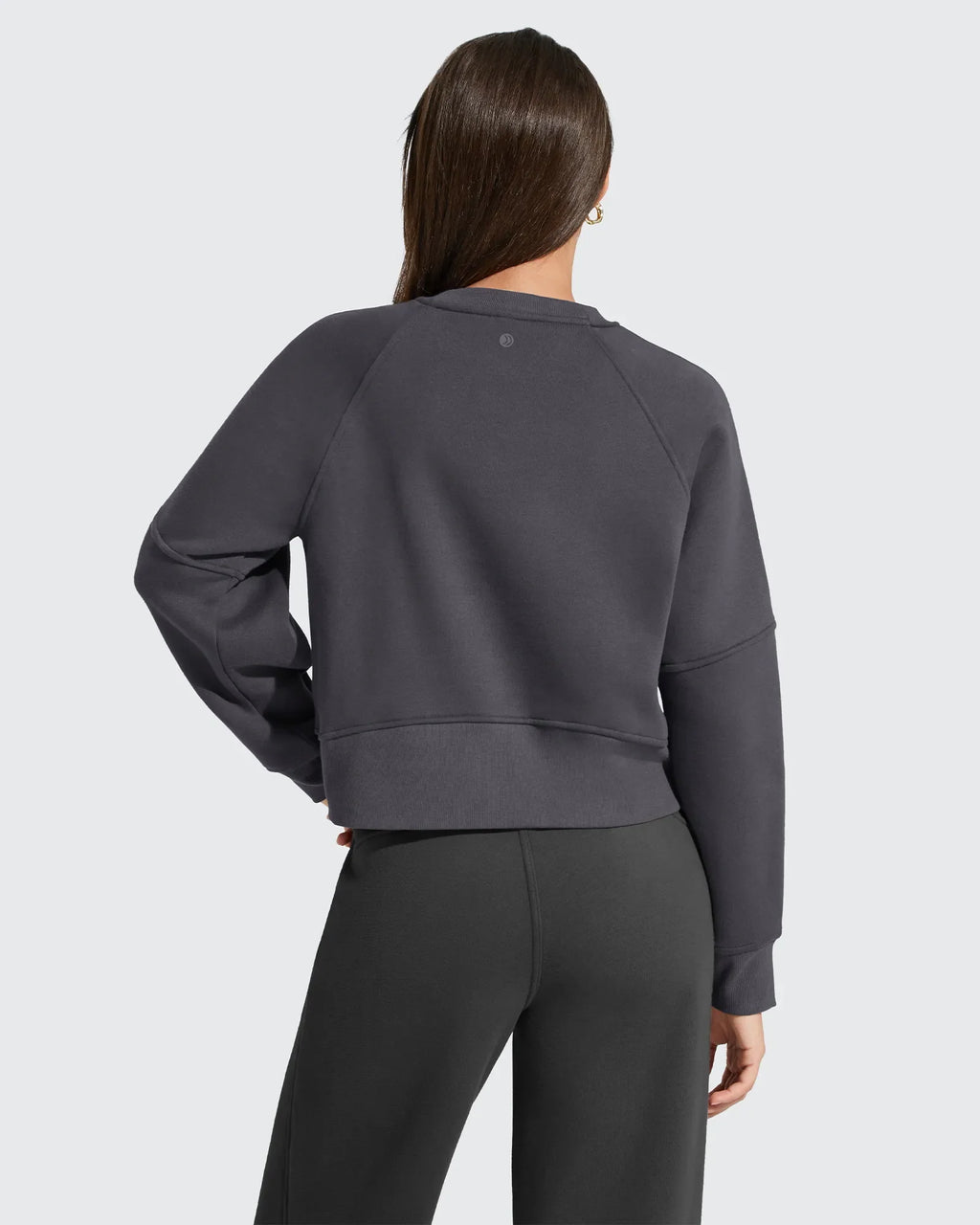 Flurrylux Cropped Crewneck Fleece Lined Pullover  Sweatshirts