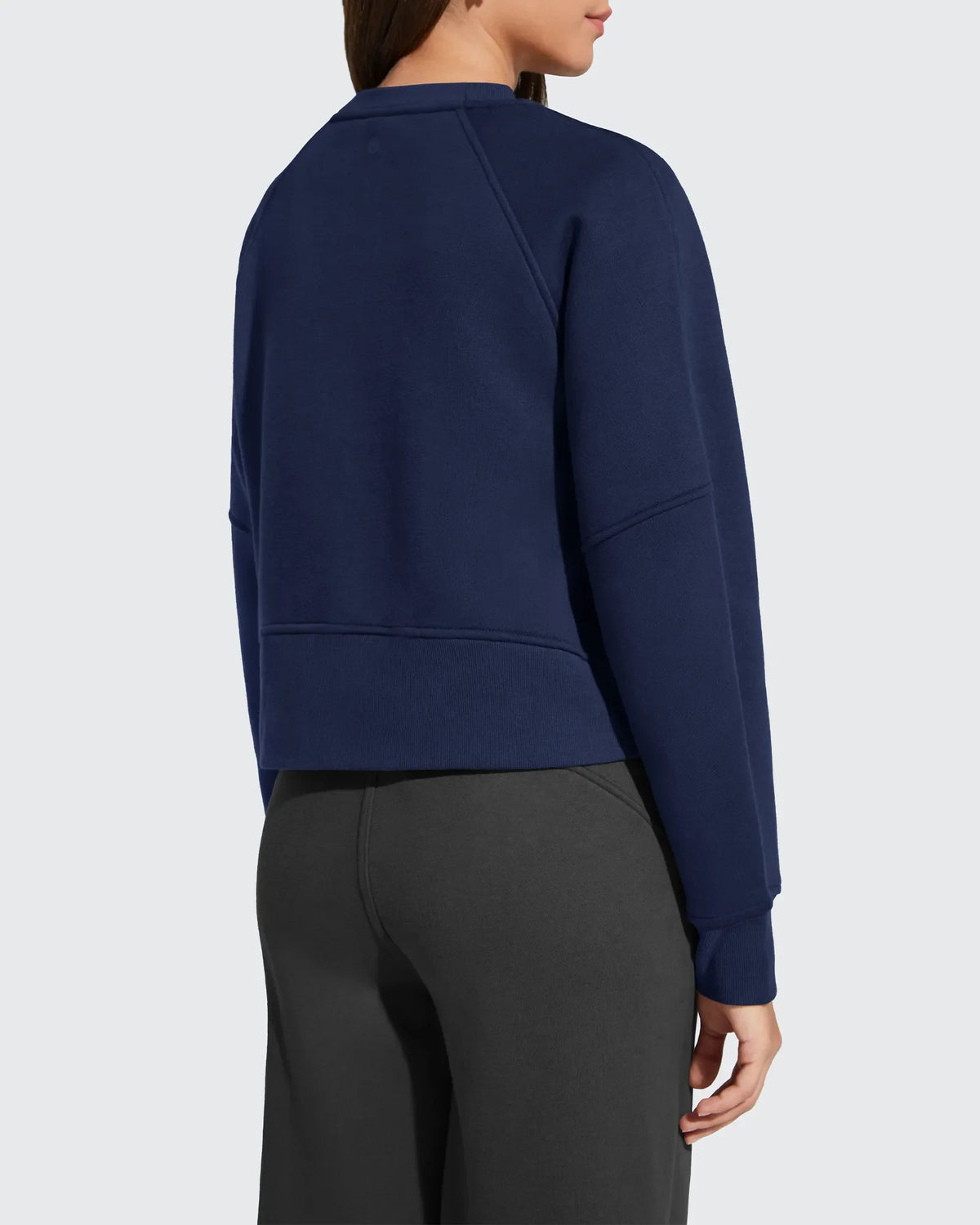 Flurrylux Cropped Crewneck Fleece Lined Pullover  Sweatshirts