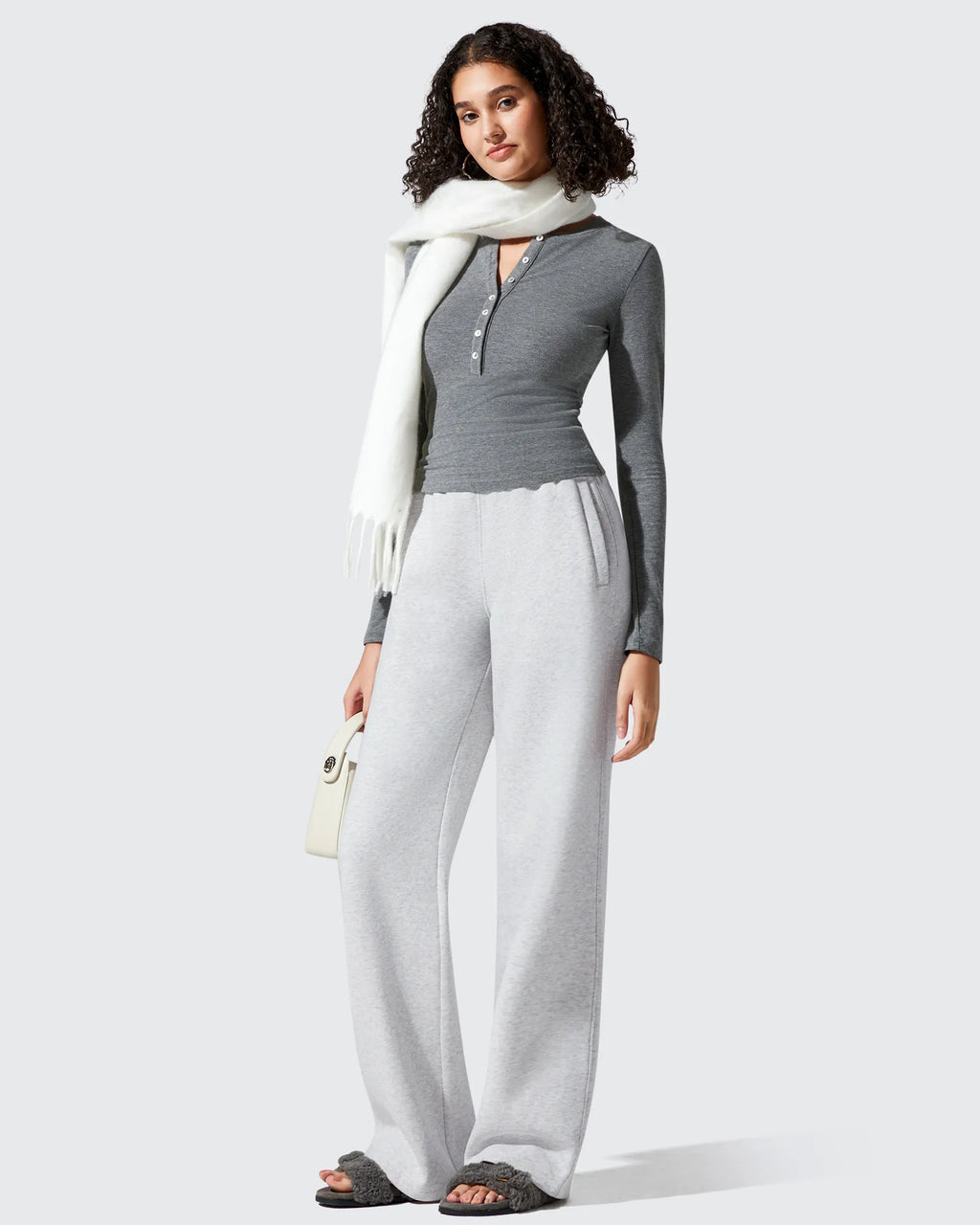 Flurrylux Elastic Waist Cotton Fleece Lined Sweatpants