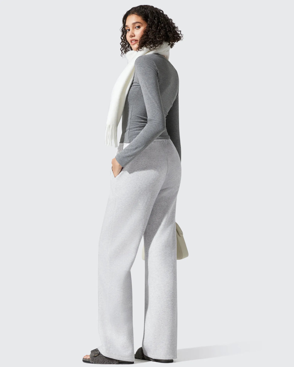 Flurrylux Elastic Waist Cotton Fleece Lined Sweatpants