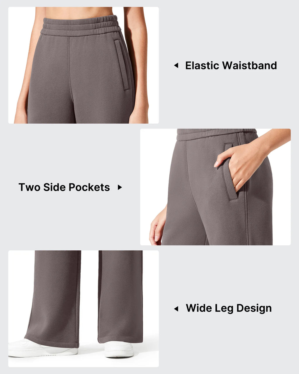 Flurrylux Elastic Waist Cotton Fleece Lined Sweatpants