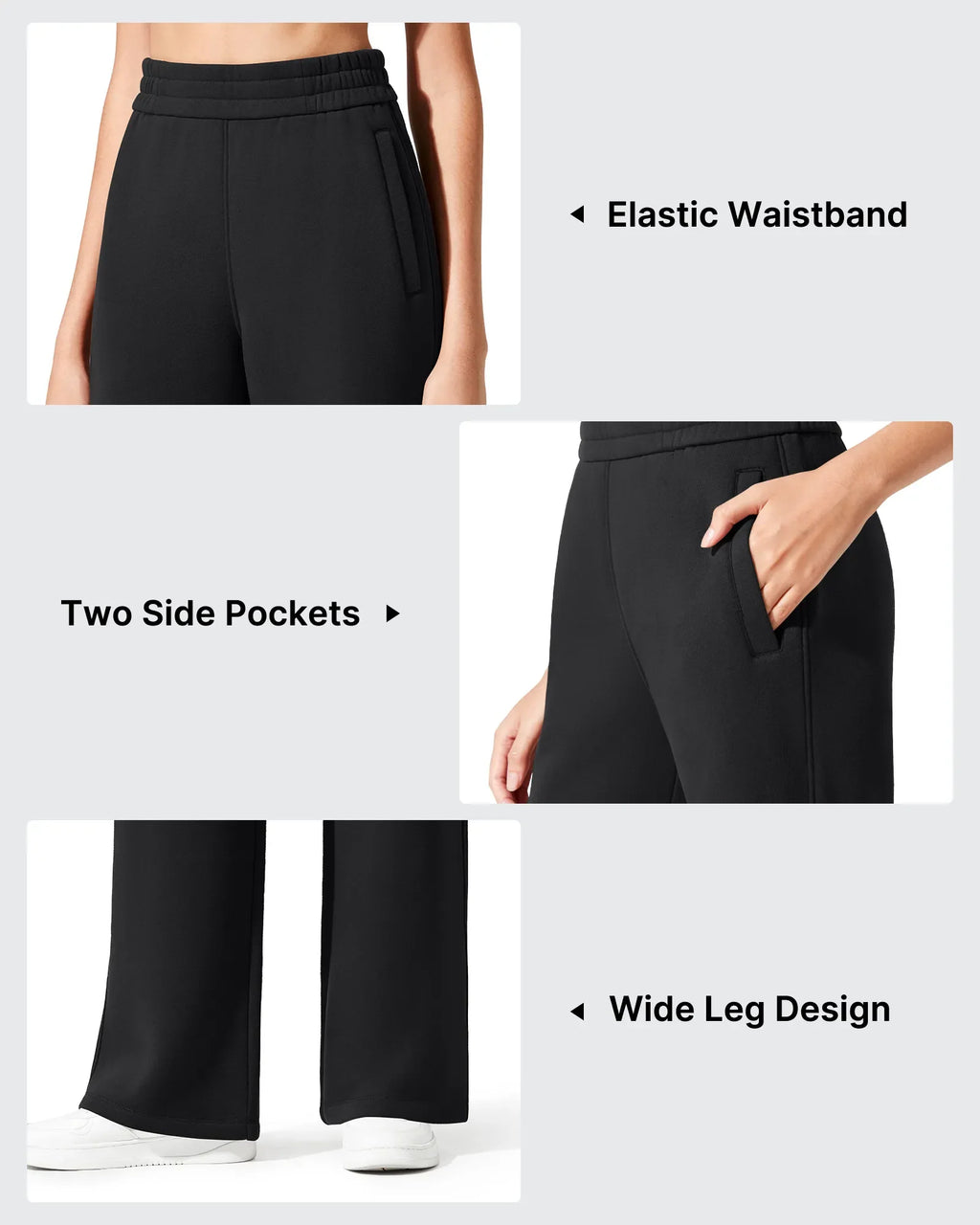 Flurrylux Elastic Waist Cotton Fleece Lined Sweatpants