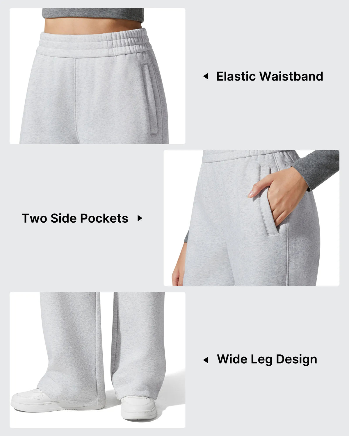 Flurrylux Elastic Waist Cotton Fleece Lined Sweatpants