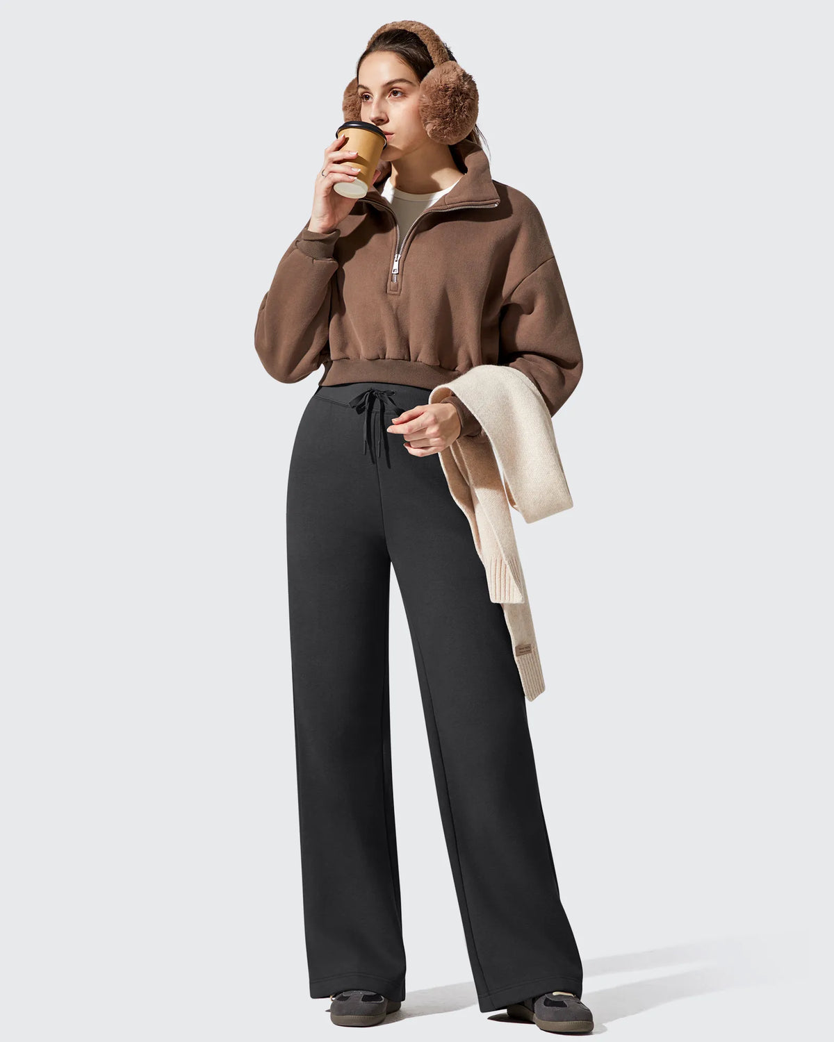 Flurrylux Fleece Lined Drawstring Cotton Thermal Pants