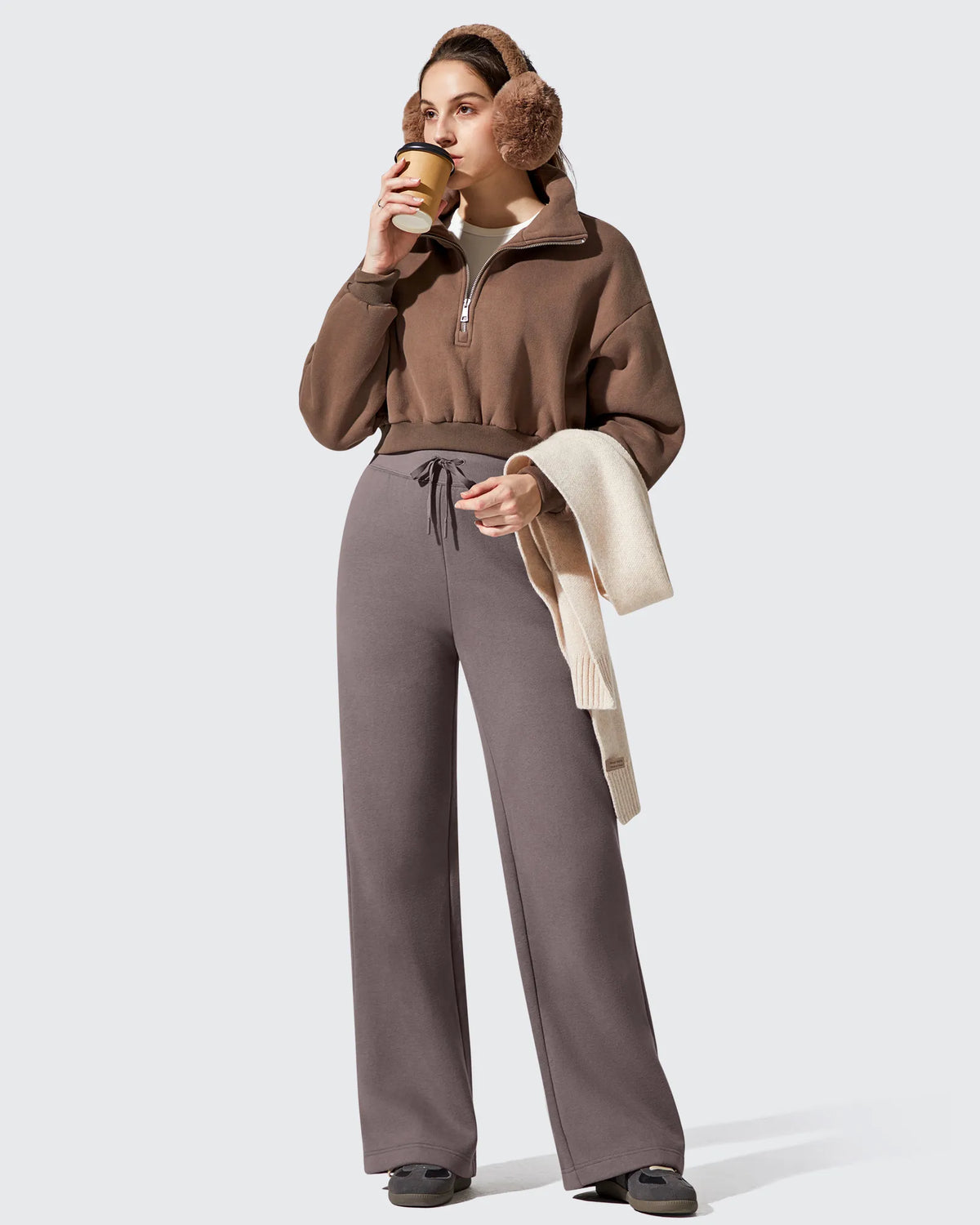 Flurrylux Fleece Lined Drawstring Cotton Thermal Pants
