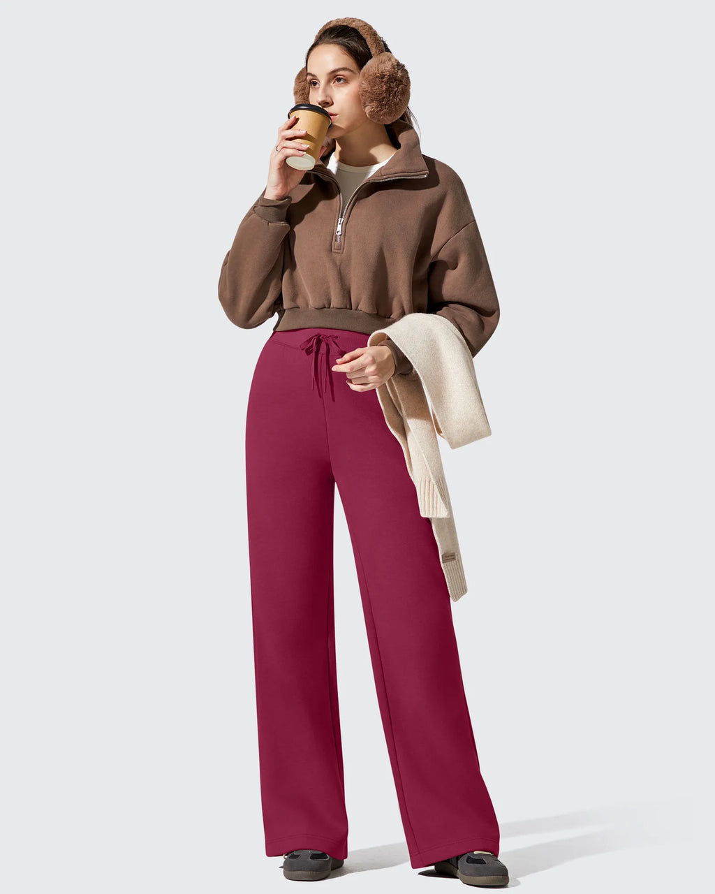Flurrylux Fleece Lined Drawstring Cotton Thermal Pants