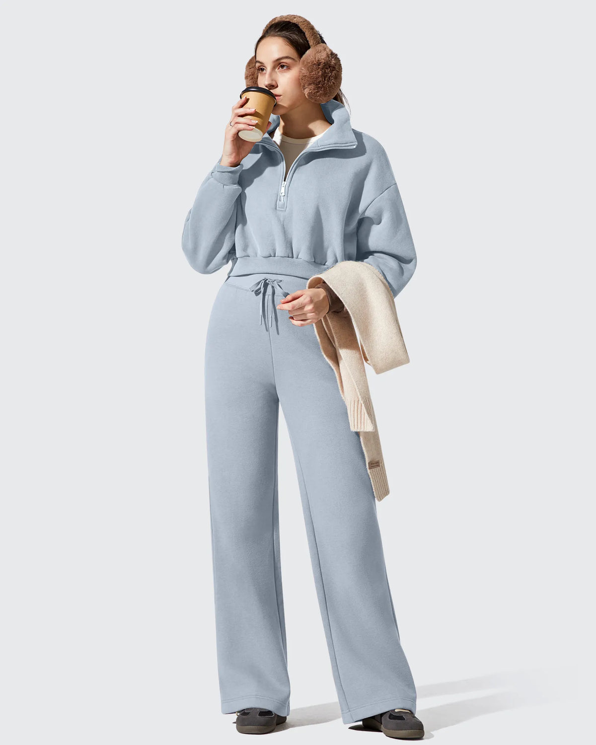 Flurrylux Fleece Lined Drawstring Cotton Thermal Pants