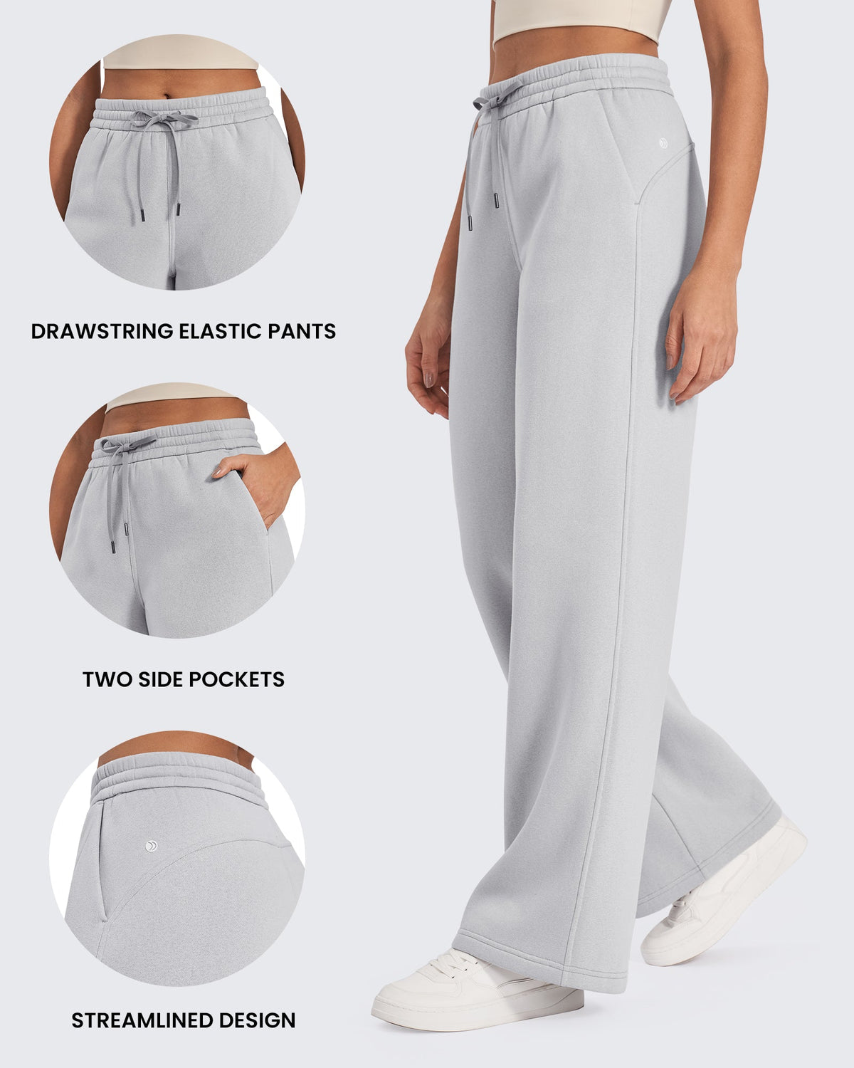 Flurrylux Fleece Lined Drawstring High-Waist Pants