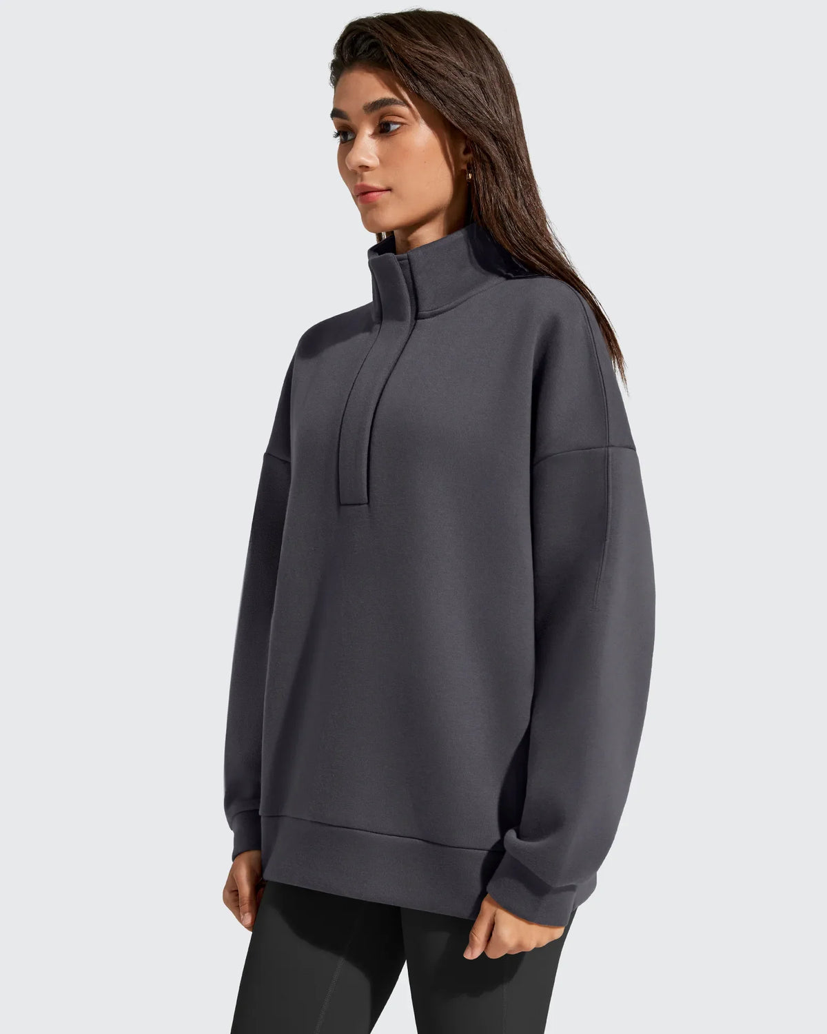Flurrylux Fleece Lined Half Zip Oversized Sweatshirts
