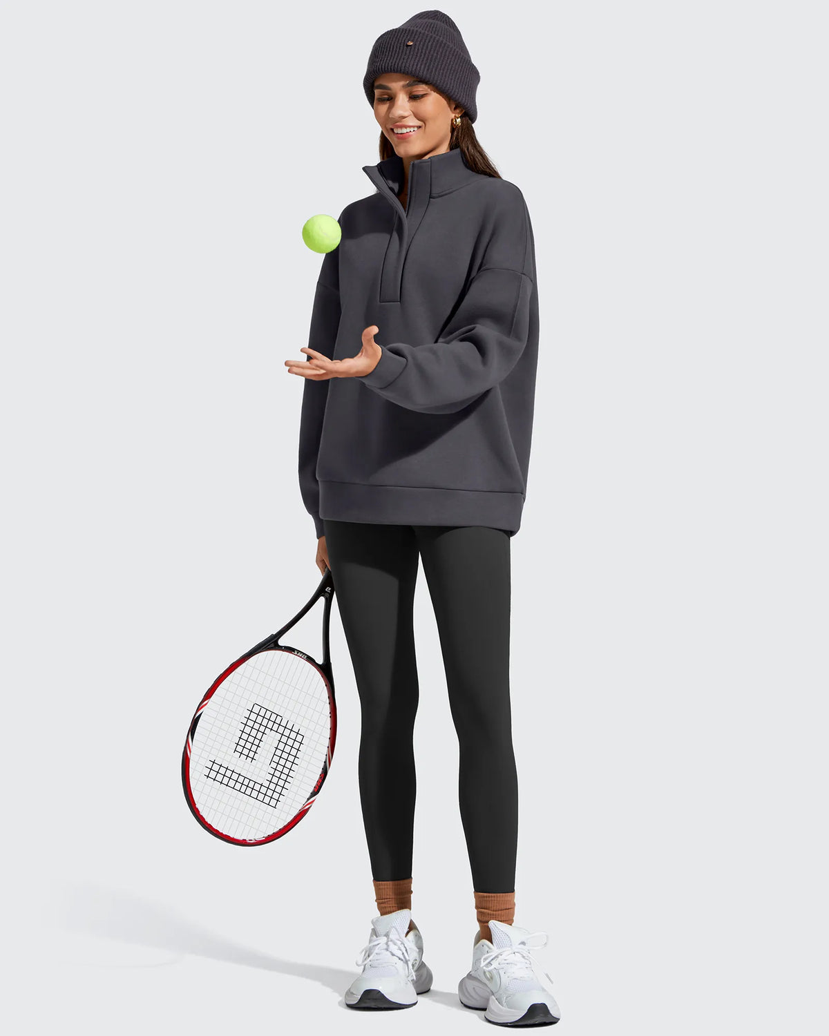 Flurrylux Fleece Lined Half Zip Oversized Sweatshirts