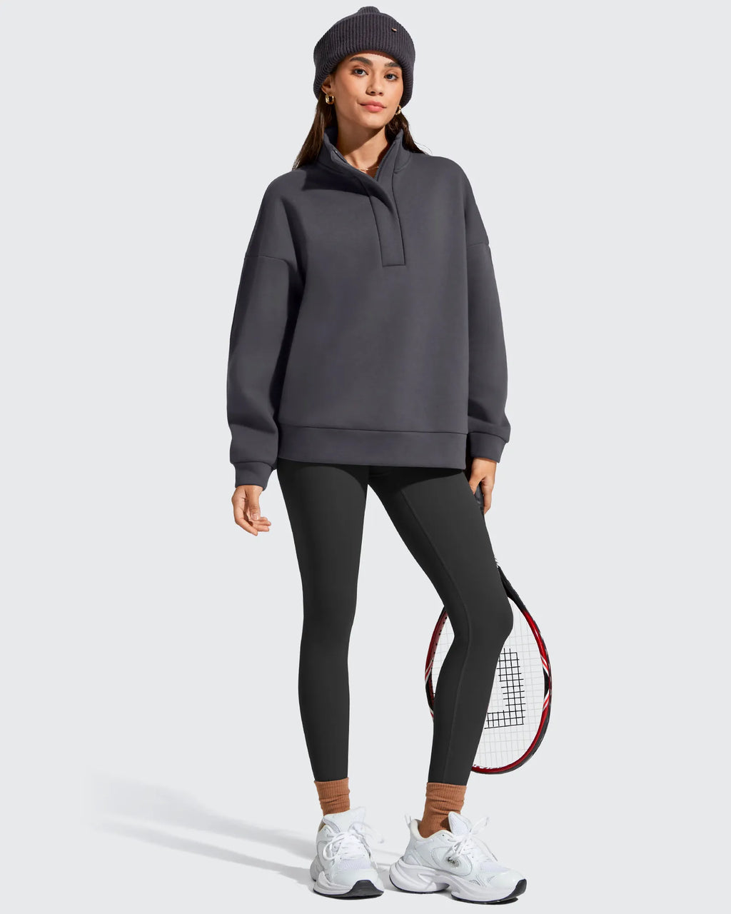Flurrylux Fleece Lined Half Zip Oversized Sweatshirts