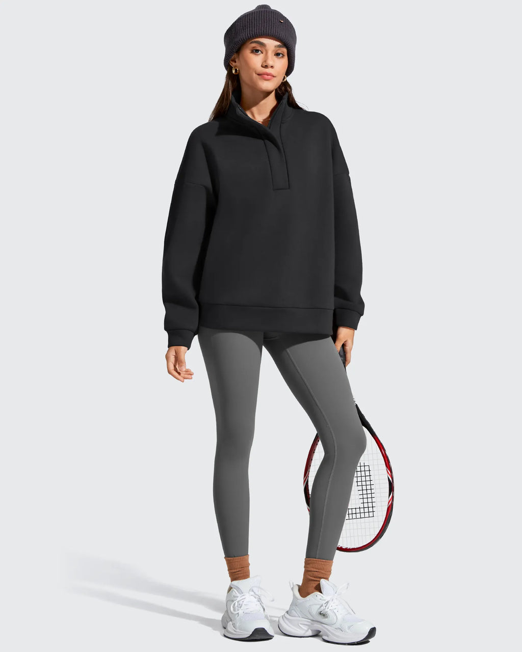 Flurrylux Fleece Lined Half Zip Oversized Sweatshirts