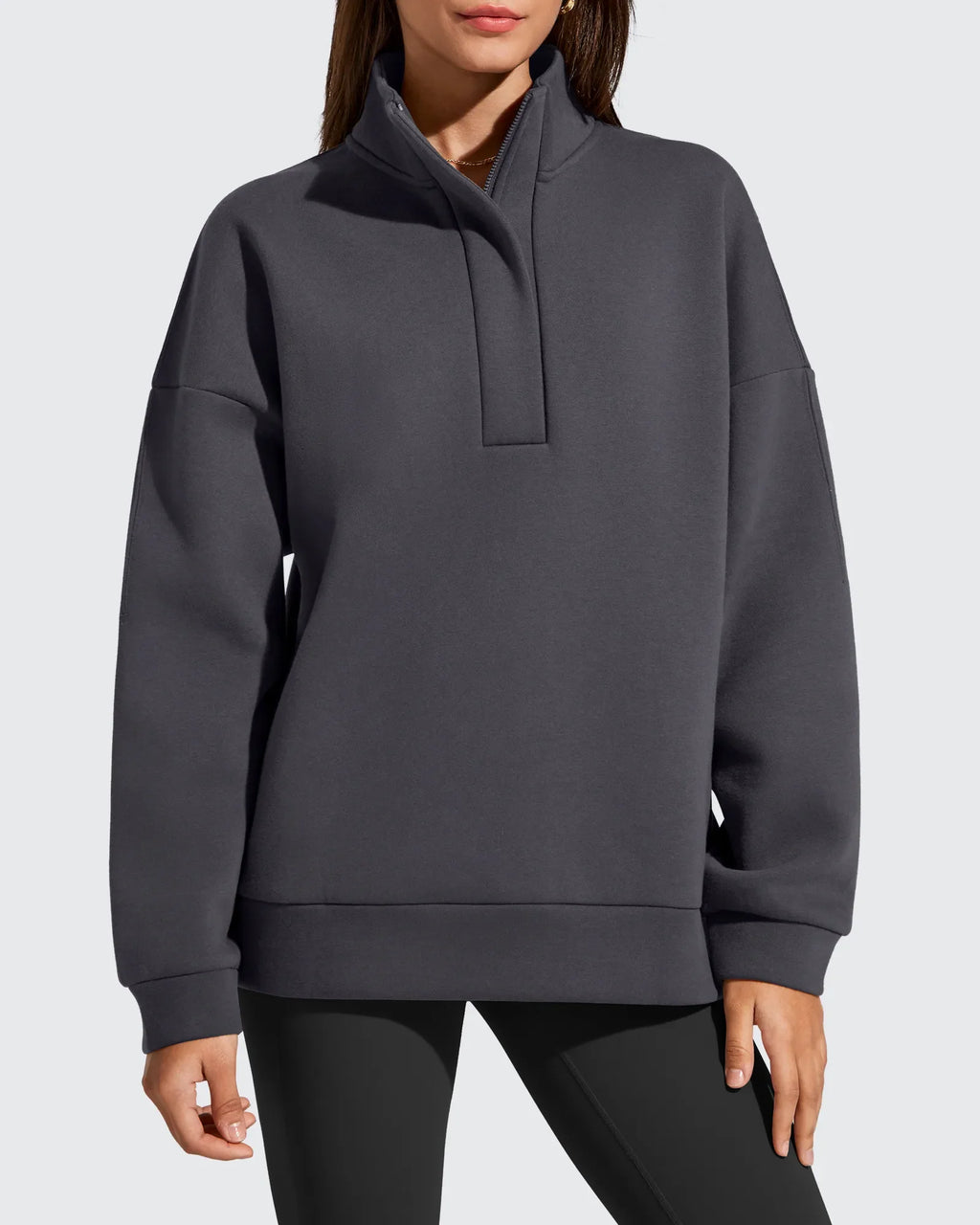 Flurrylux Fleece Lined Half Zip Oversized Sweatshirts