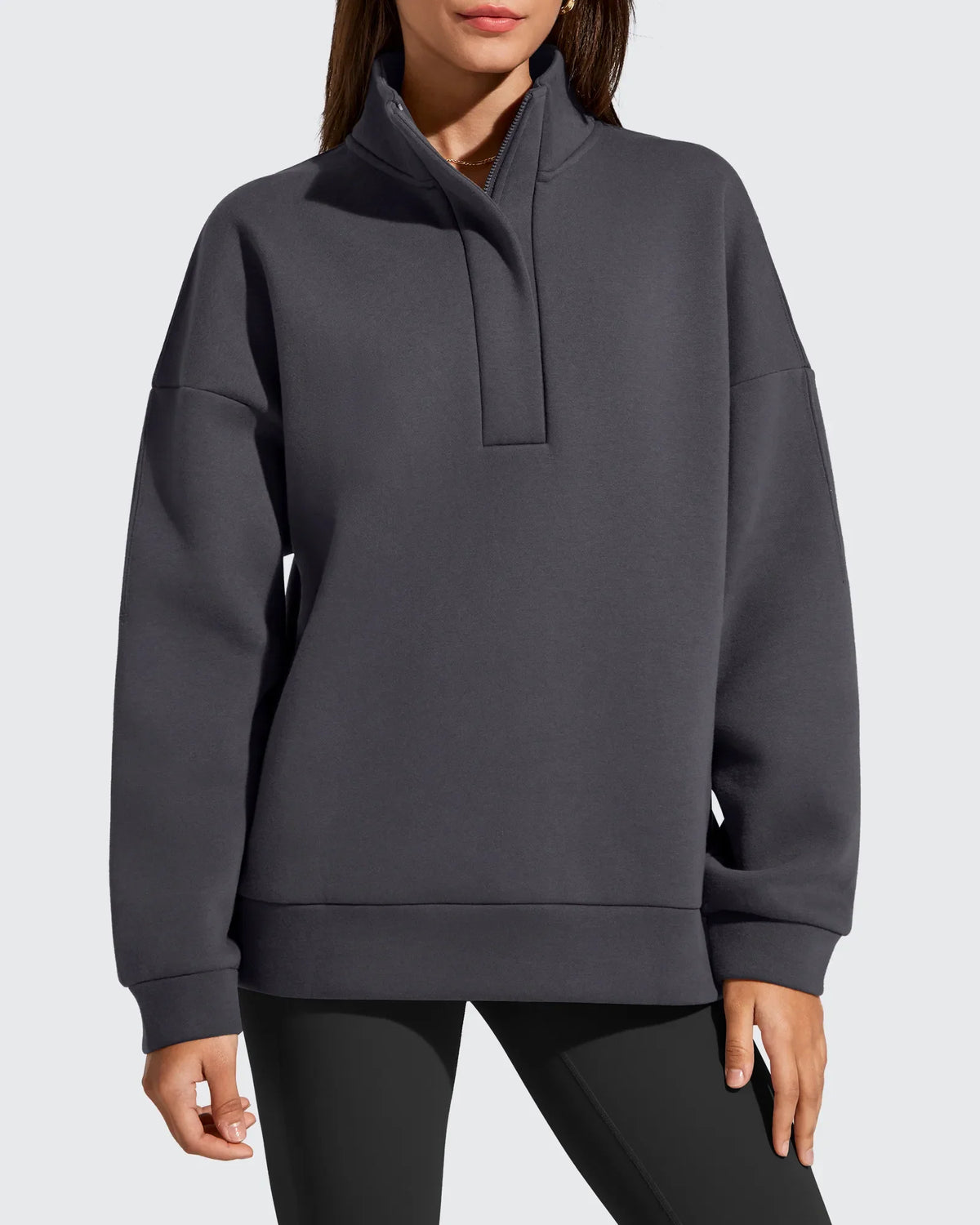 Flurrylux Fleece Lined Half Zip Oversized Sweatshirts