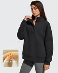 Flurrylux Fleece Lined Half Zip Oversized Sweatshirts