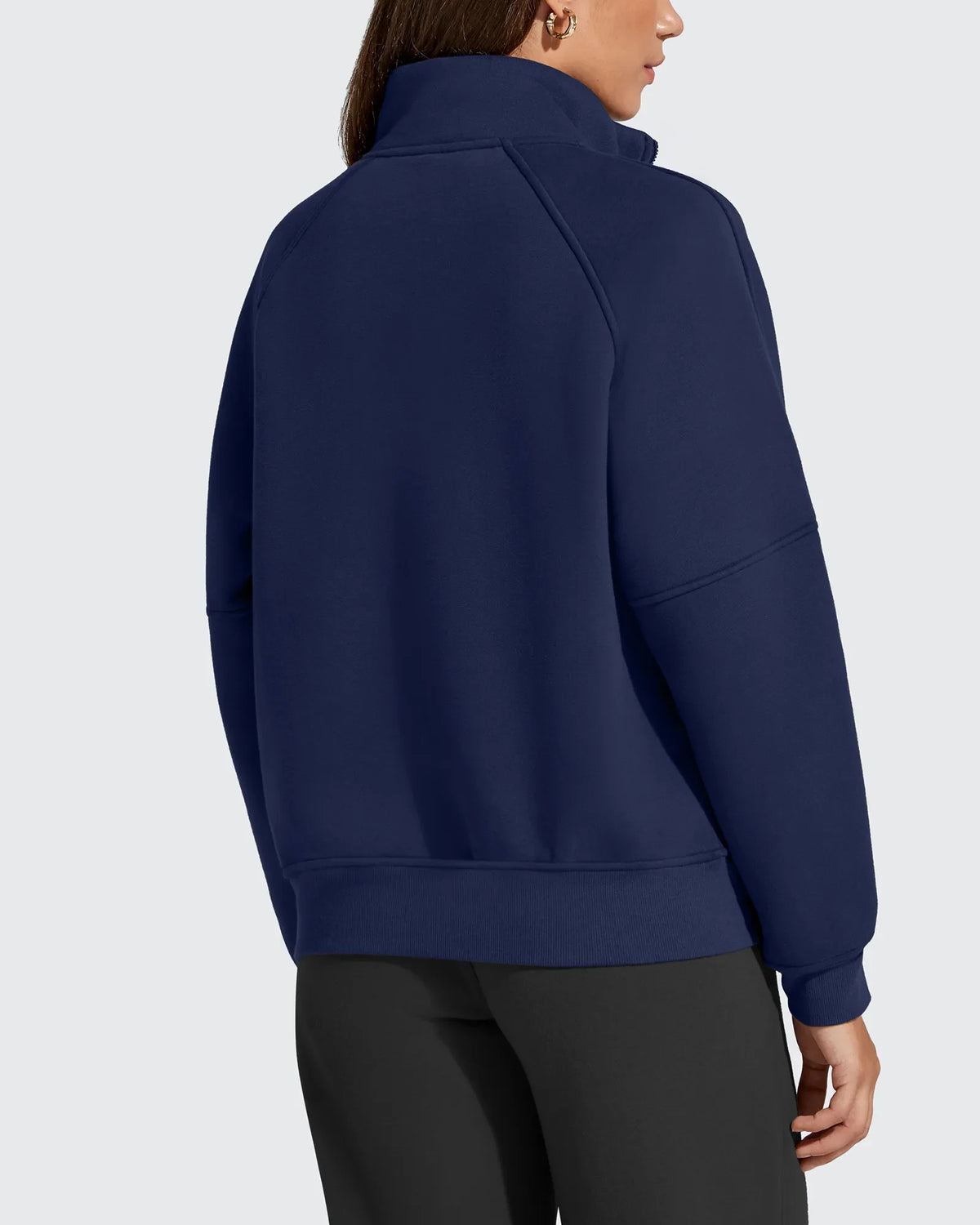 Flurrylux Half Zip Mock Neck Cotton Fleece Pullover