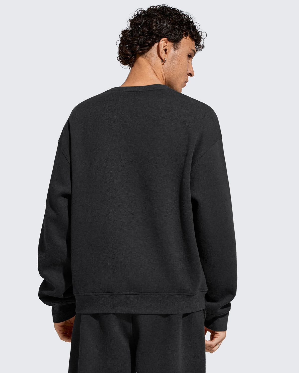 Flurrylux Men's Cotton Fleece Lined Crewneck Pullover