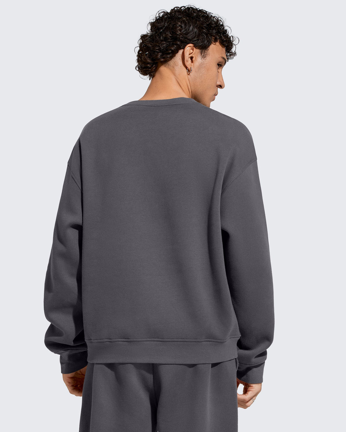 Flurrylux Men's Cotton Fleece Lined Crewneck Pullover