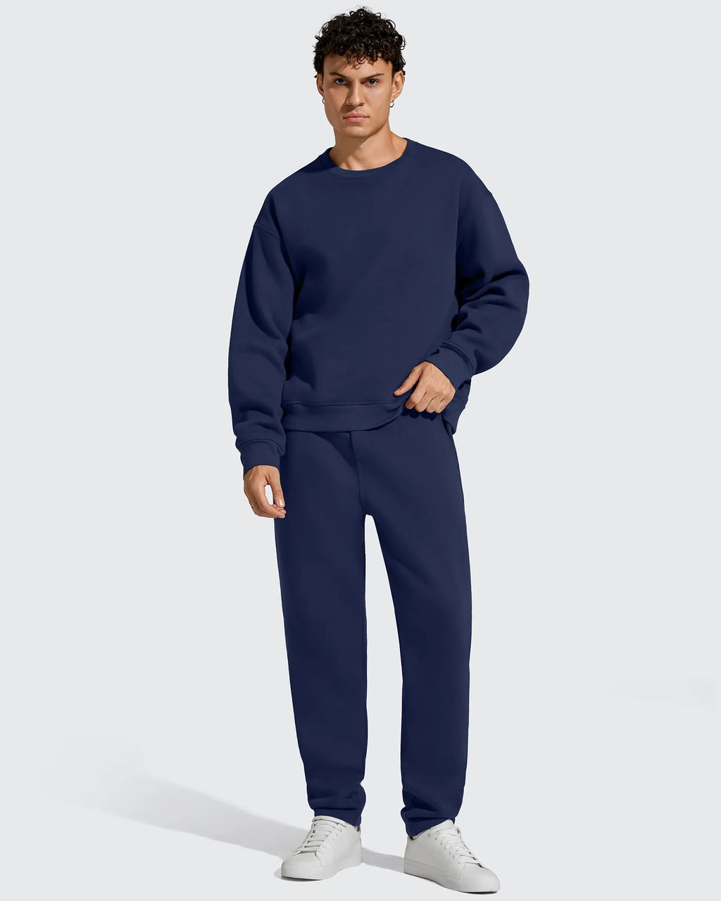 Flurrylux Men's Fleece-Lined Drawstring Cotton Straight Leg Pants