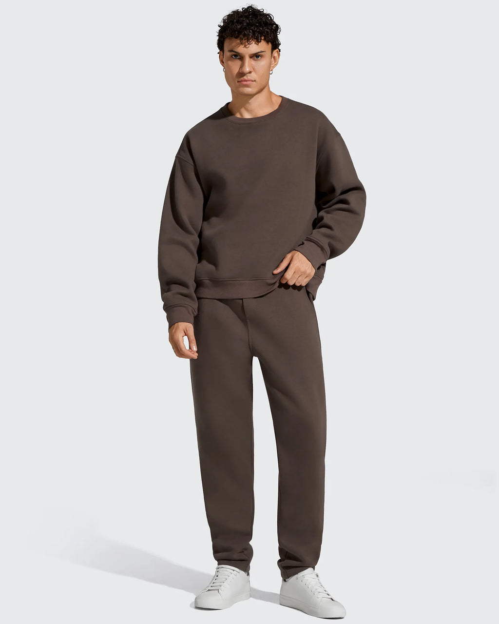 Flurrylux Men's Fleece-Lined Drawstring Cotton Straight Leg Pants
