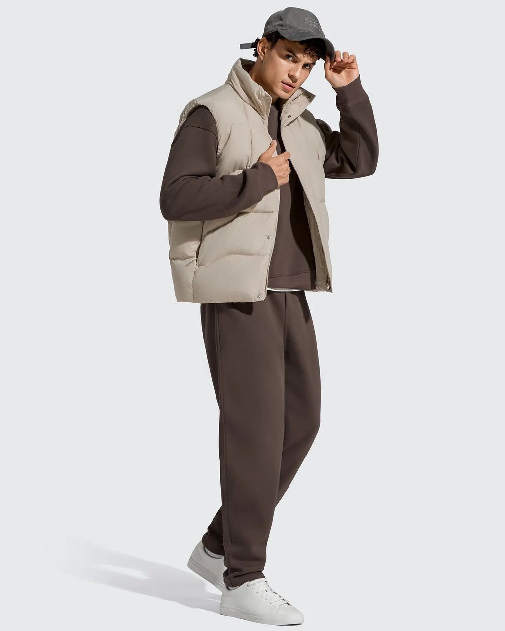 Flurrylux Men's Fleece-Lined Drawstring Cotton Straight Leg Pants