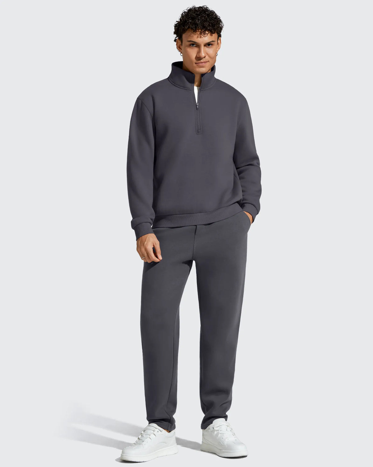 Flurrylux Men's Fleece Lined Half Zip Pullover Hoodies