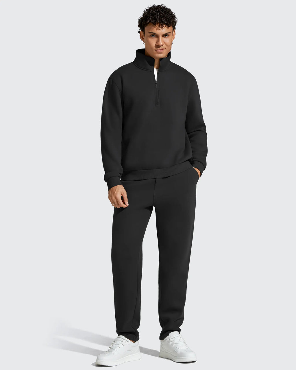 Flurrylux Men's Fleece Lined Half Zip Pullover Hoodies