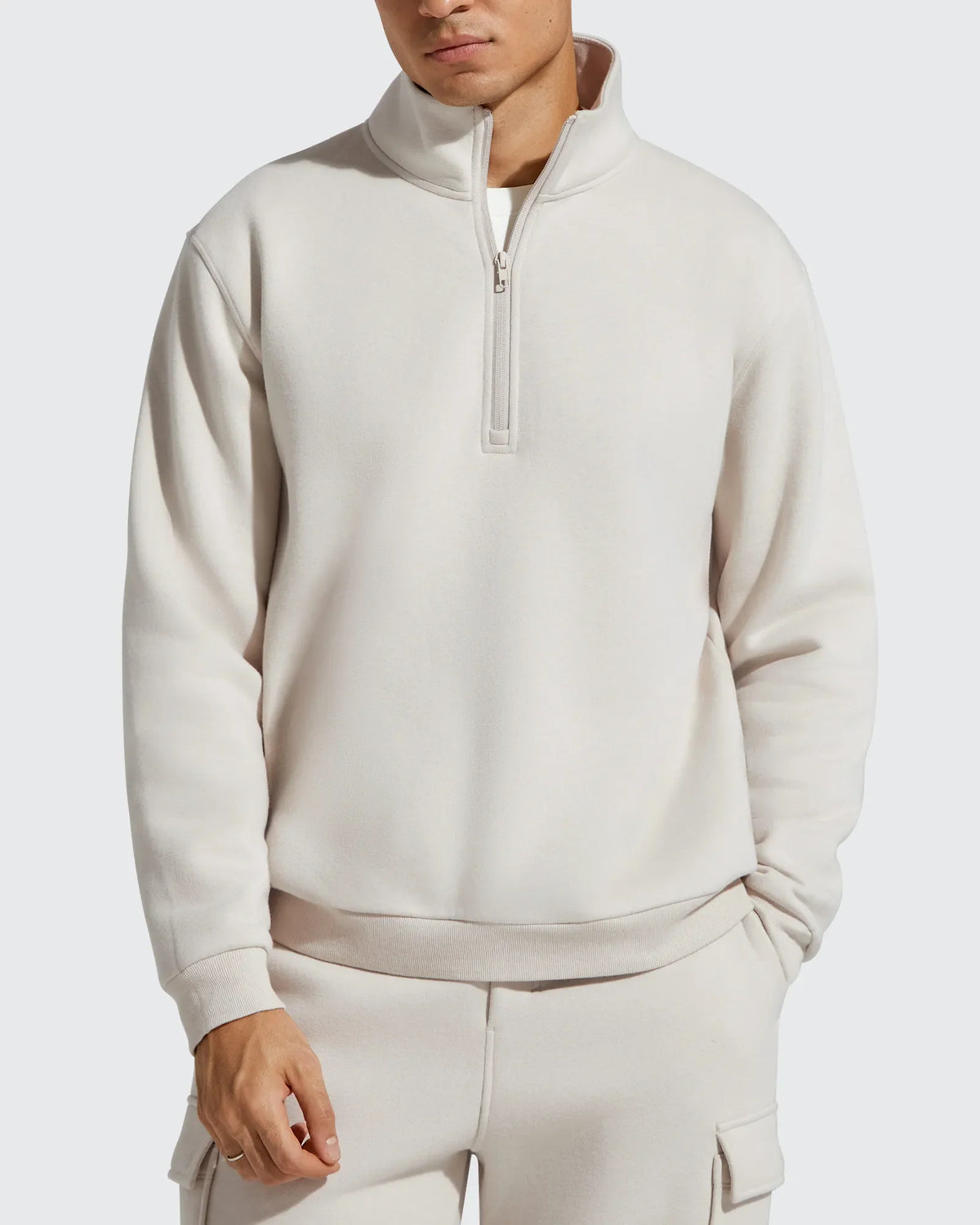 Flurrylux Men's Fleece Lined Half Zip Pullover Hoodies