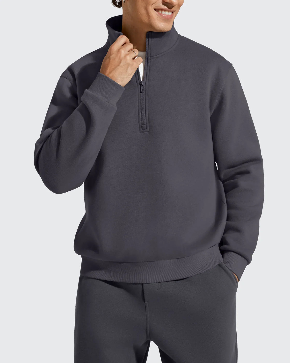 Flurrylux Men's Fleece Lined Half Zip Pullover Hoodies