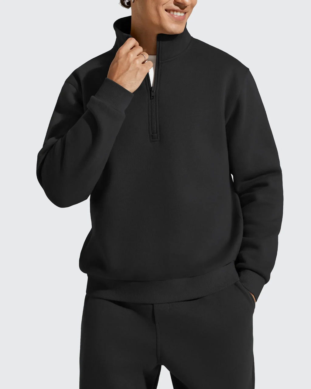 Flurrylux Men's Fleece Lined Half Zip Pullover Hoodies
