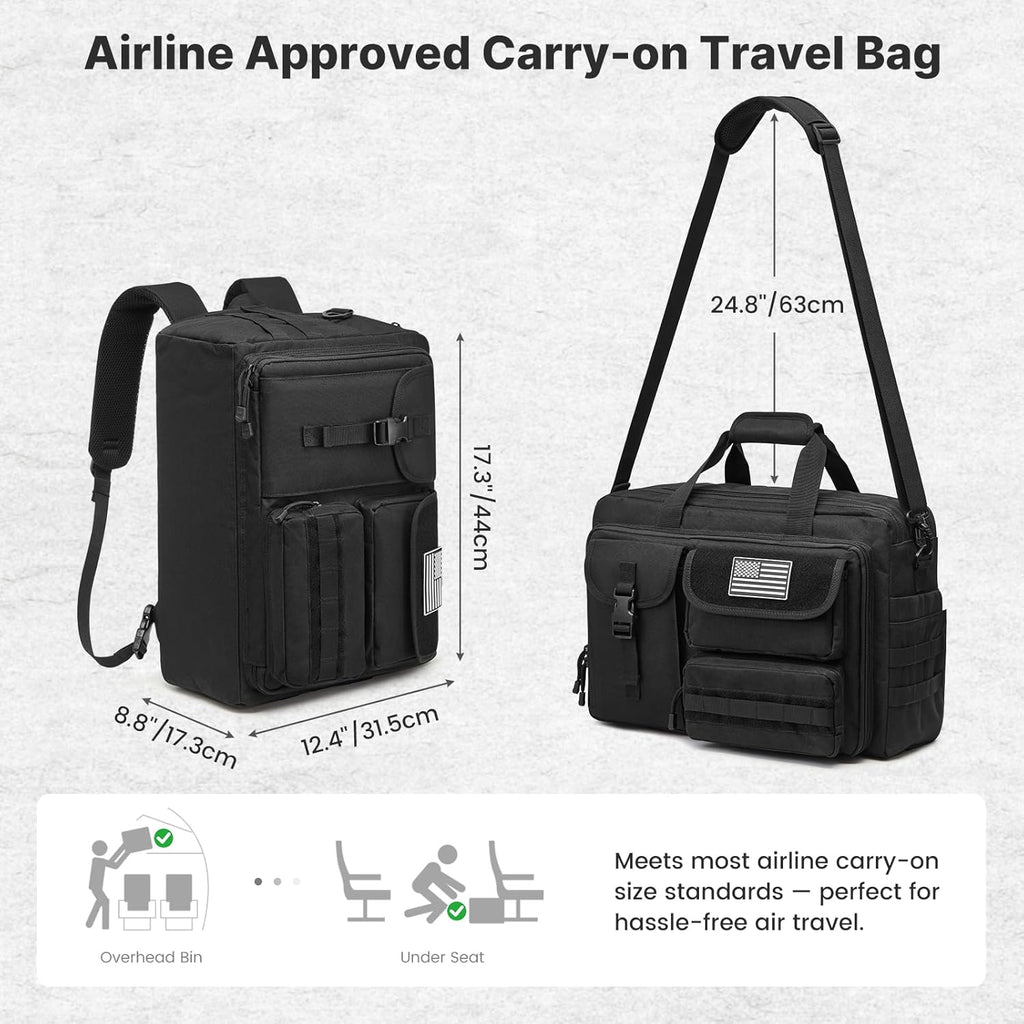 G4Free 17.3 Inch Laptop for Men, 3-in-1 Large Tactical Shoulder Bag