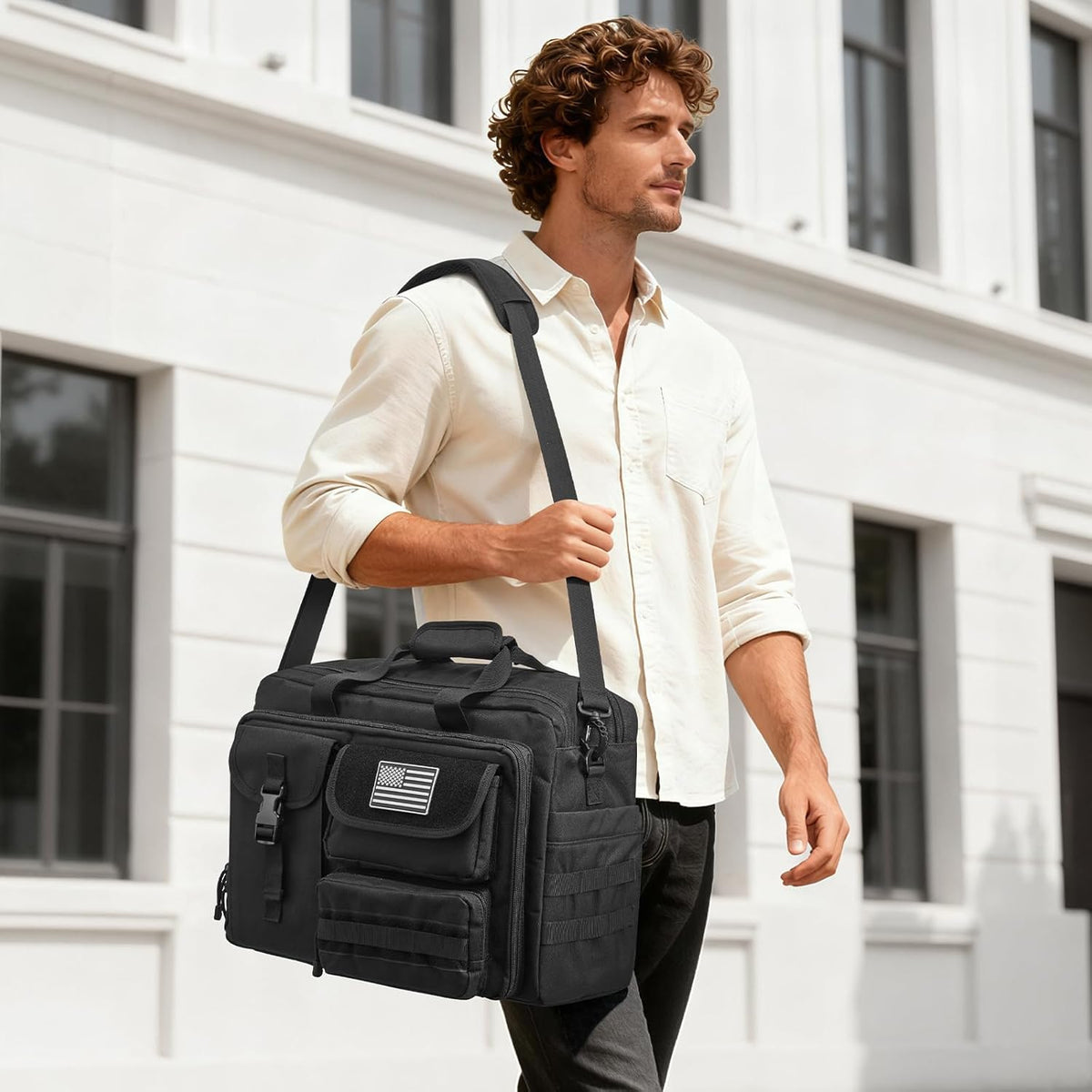 G4Free 17.3 Inch Laptop for Men, 3-in-1 Large Tactical Shoulder Bag