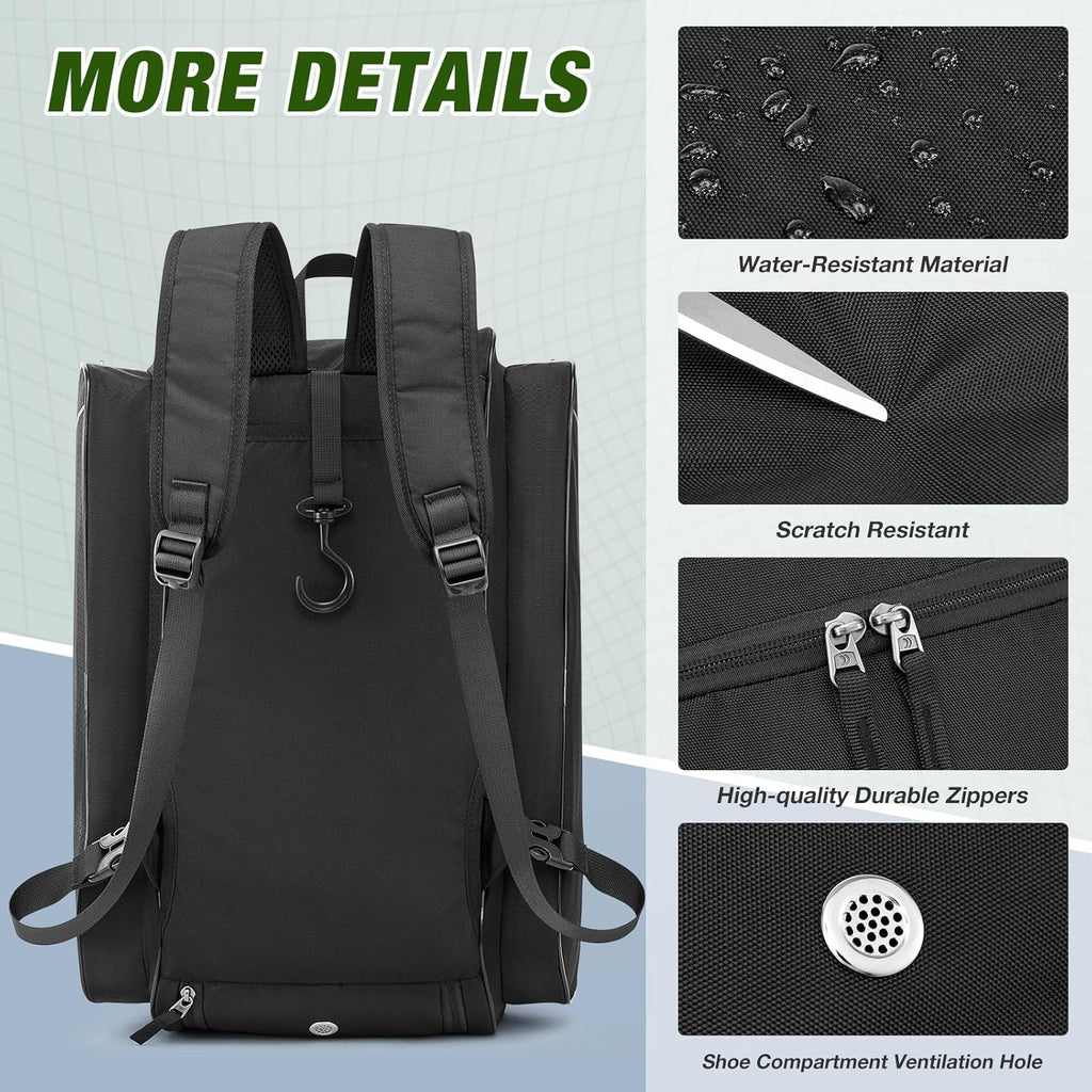 G4Free 2-in-1 Pickleball Backpack for 4+ Paddles