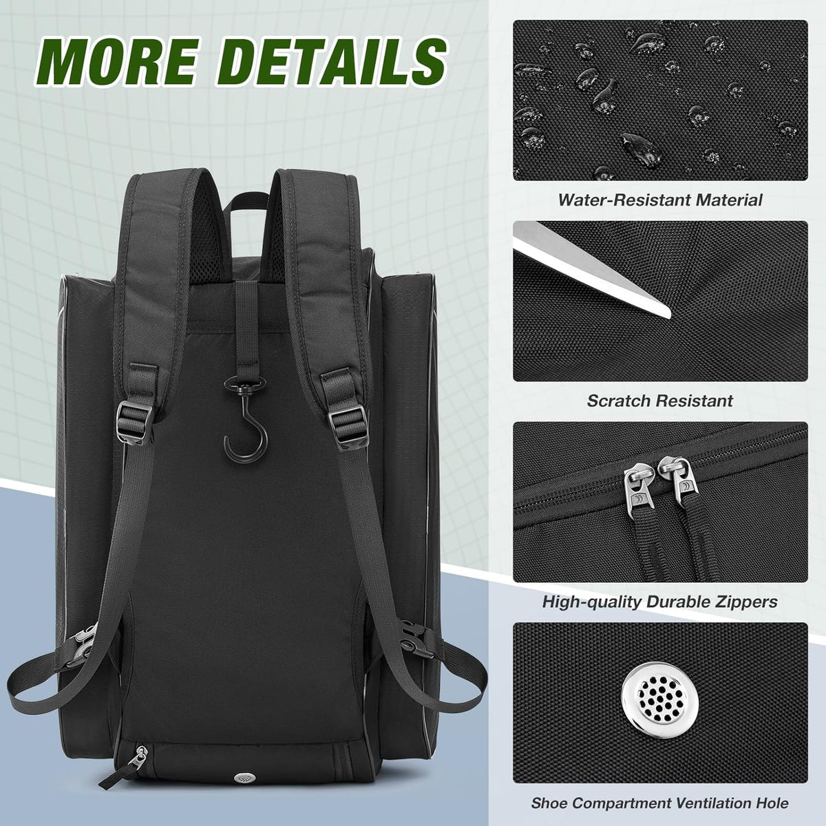 G4Free 2-in-1 Pickleball Backpack for 4+ Paddles