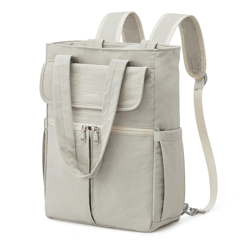 G4Free 2 in 1 Tote Backpack Fits 15" Laptop, Women Bag Daypack