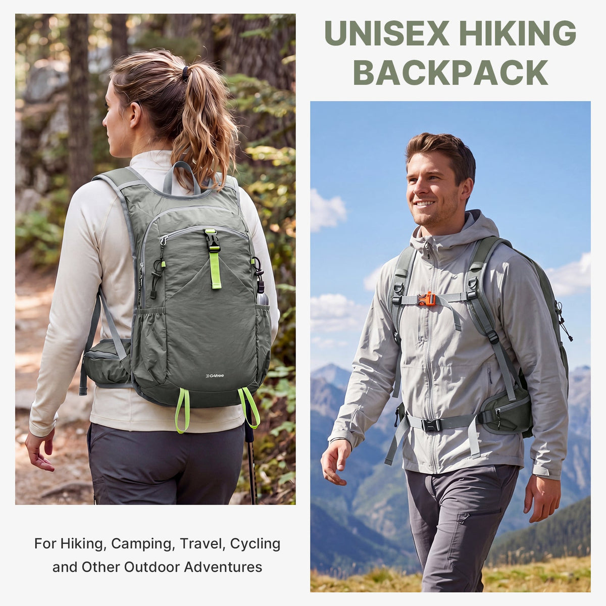G4Free 20L Lightweight Hiking Backpack with Waist Strap