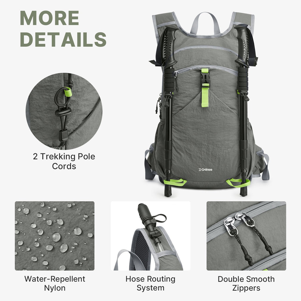 G4Free 20L Lightweight Hiking Backpack with Waist Strap