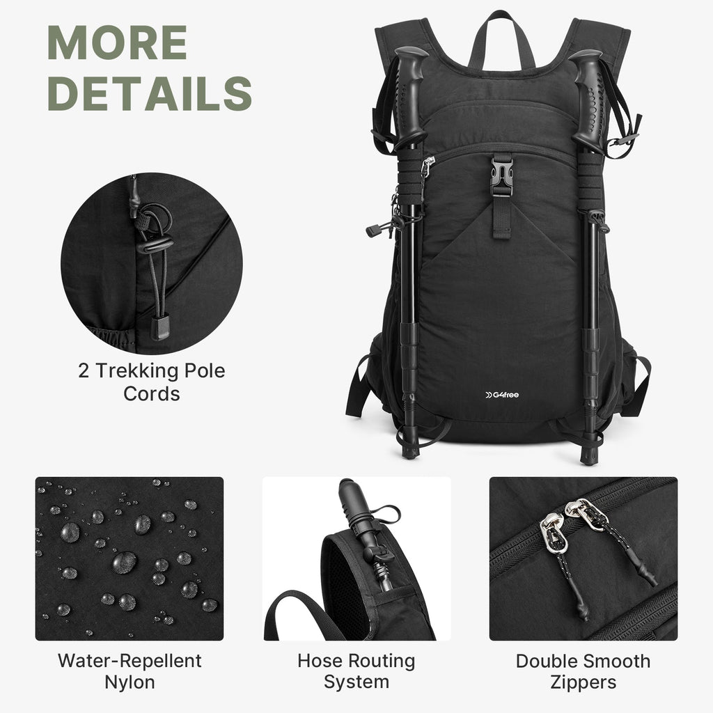 G4Free 20L Lightweight Hiking Backpack with Waist Strap