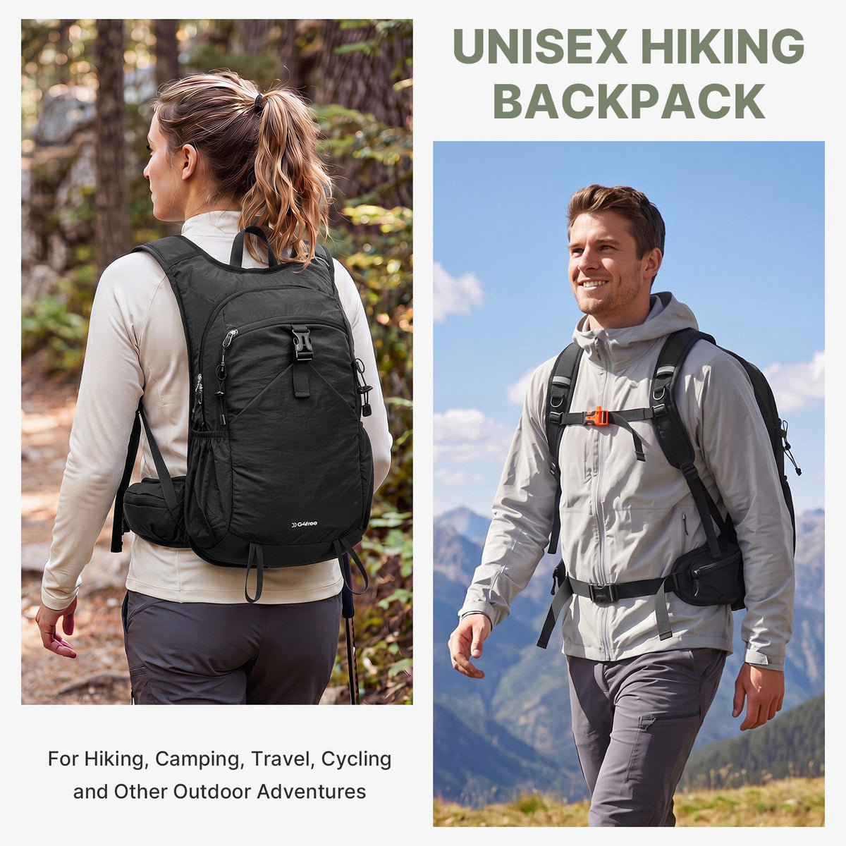 G4Free 20L Lightweight Hiking Backpack with Waist Strap