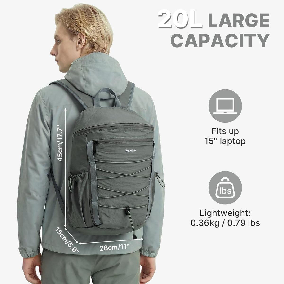 G4Free 20L Lightweight  Hiking Travel Backpacks
