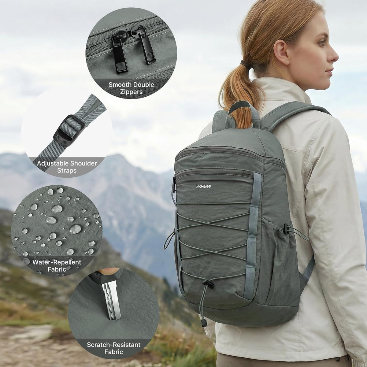 G4Free 20L Lightweight  Hiking Travel Backpacks