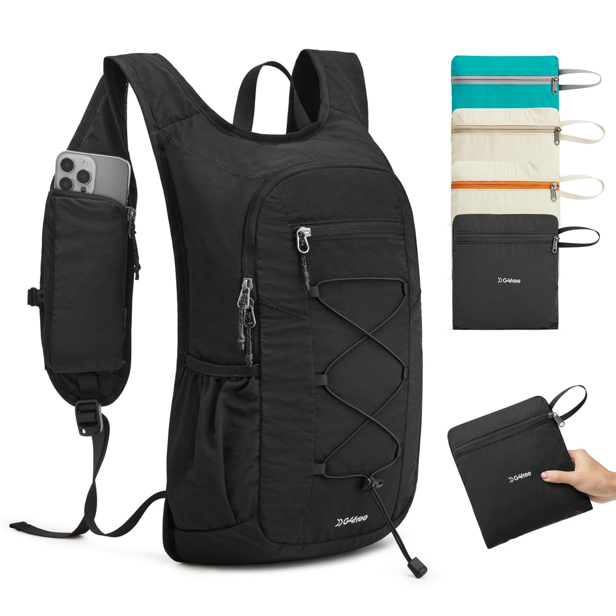 G4Free 20L Lightweight Packable Hiking Daypack with Phone Pocket
