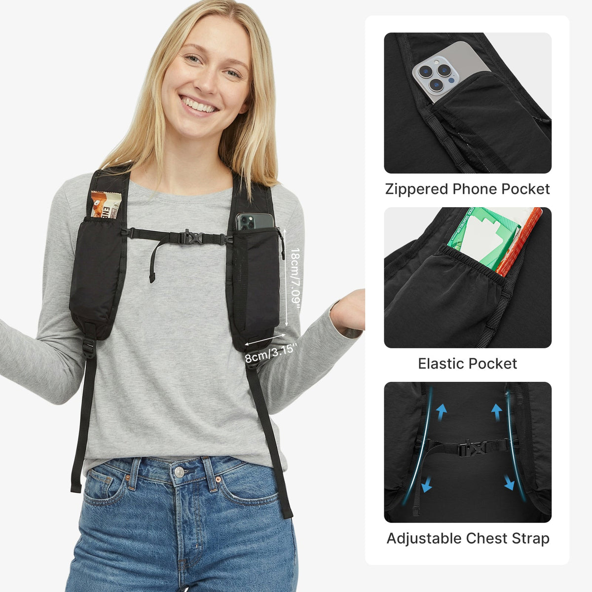 G4Free 20L Lightweight Packable Hiking Daypack with Phone Pocket