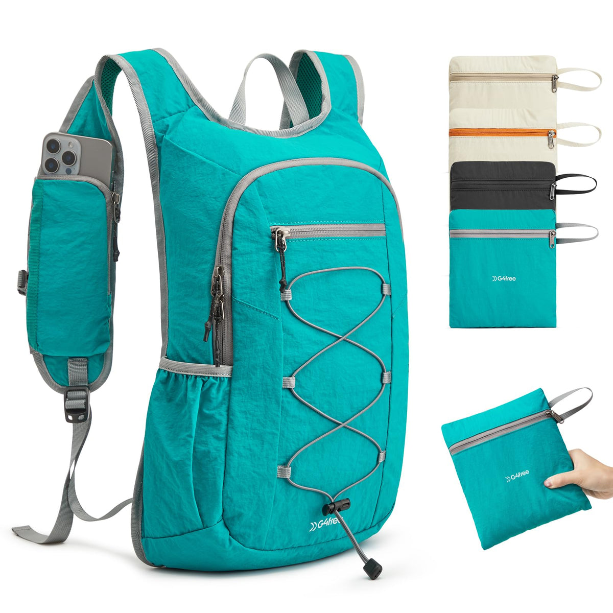 G4Free 20L Lightweight Packable Hiking Daypack with Phone Pocket