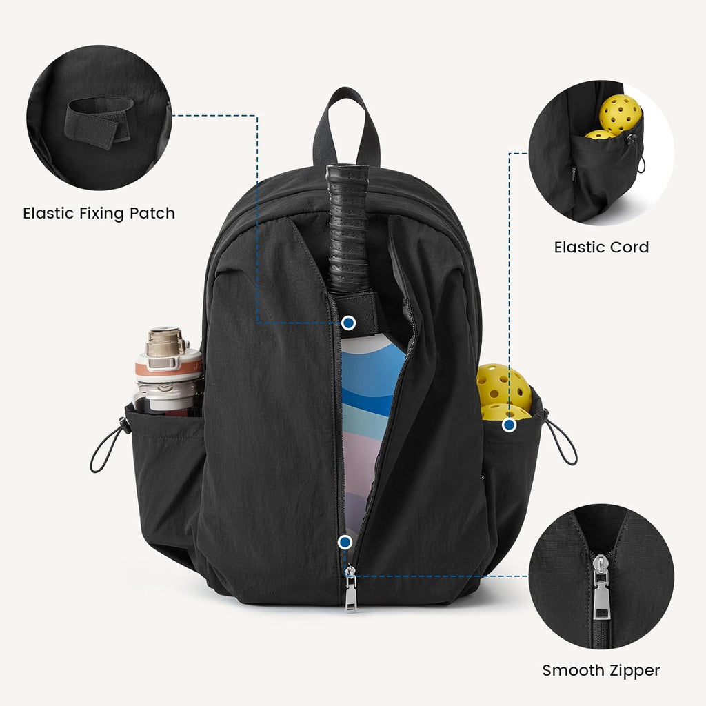 G4Free 20L Pickleball Bag, Pickleball Paddle Backpack with Fence Hook