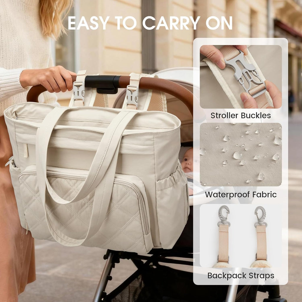 G4Free 3 in 1 Diaper Bag with Insulated Pockets Baby Backpack