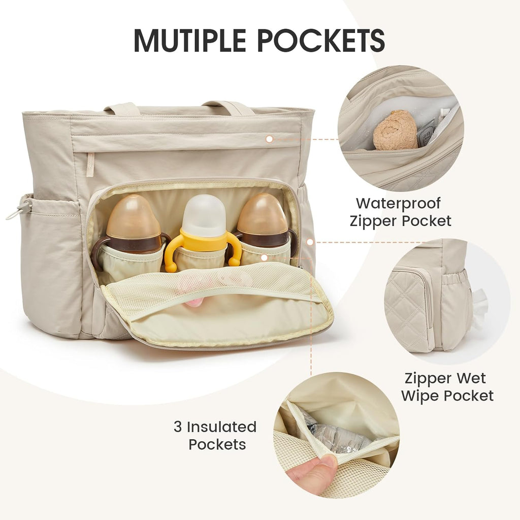 G4Free 3 in 1 Diaper Bag with Insulated Pockets Baby Backpack